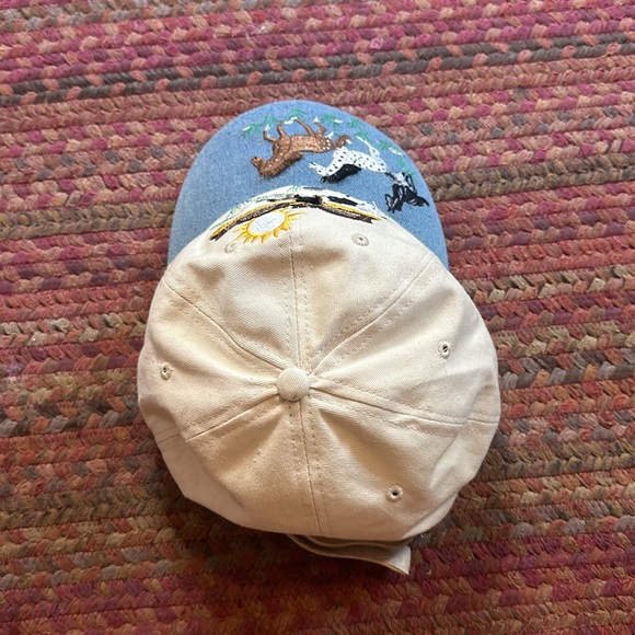 SOLD VTG CREAM HORSE GIRL EMBROIDERED WESTERN EQUESTRIAN HAT - Picture 3 of 7